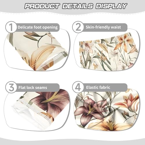 Girls' Leggings Vintage Lilies Flower Kids Yoga Tights Pants 1 Pack 208610153