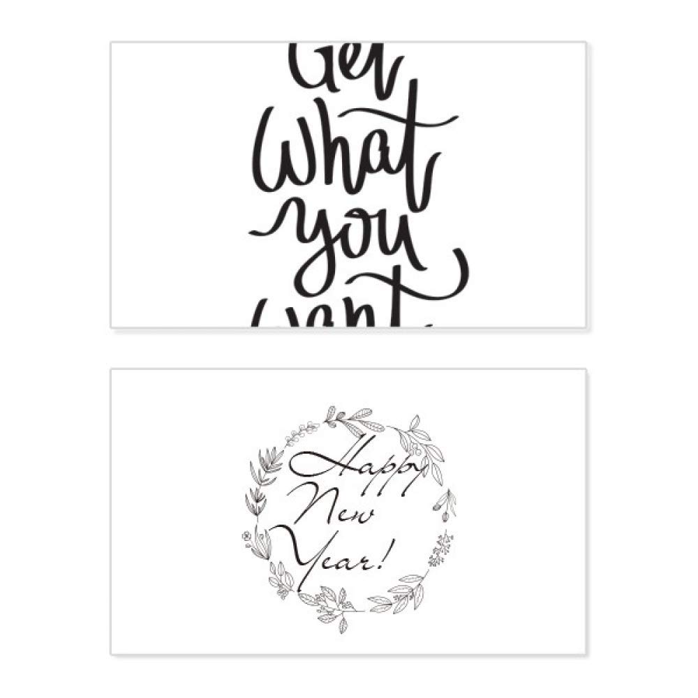 Tarjeta de Año Nuevo con frase de motivación y diseño de colección 5
