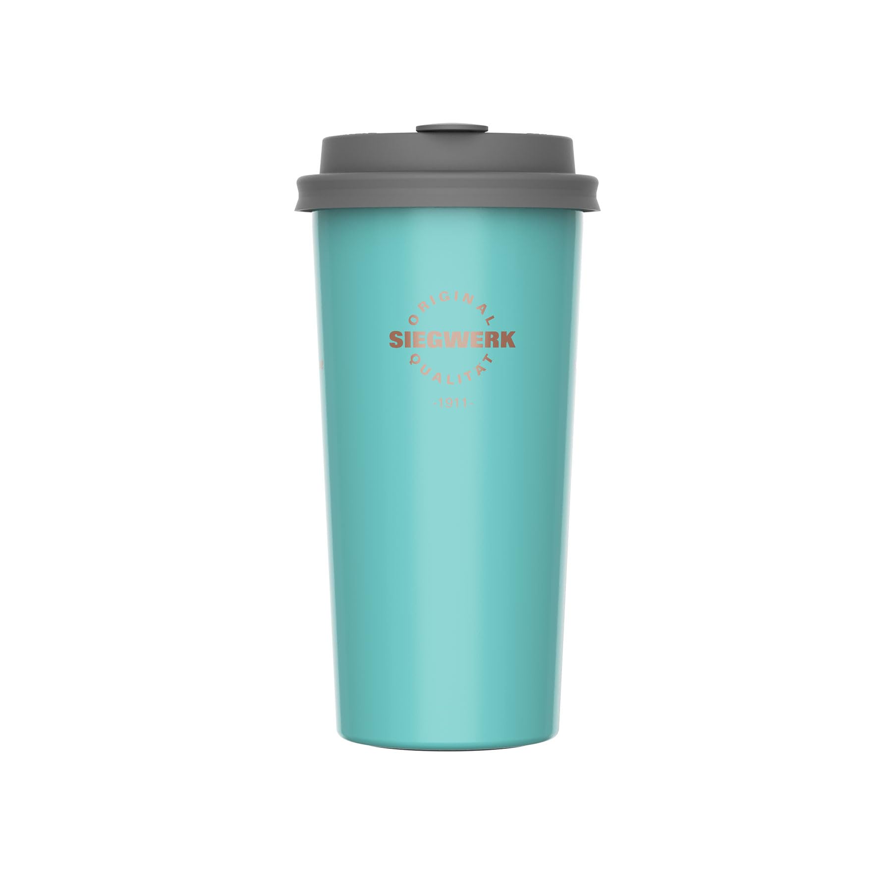 To-Go-Becher, doppelwandiger Edelstahl mit emaillierter Innenbeschichtung, antiallergen, mint