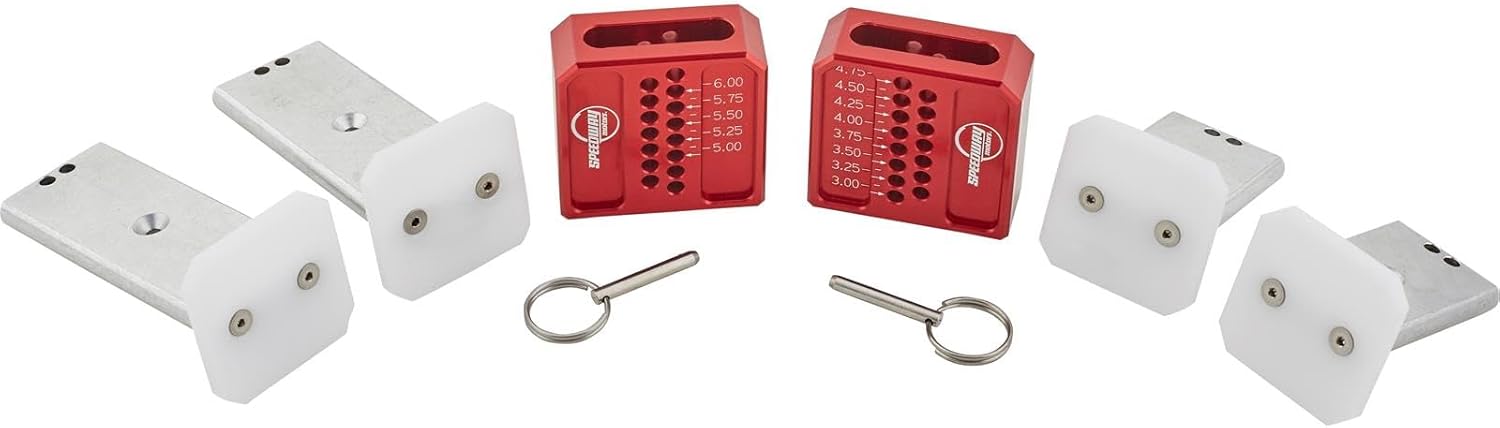 Speedway Motors Pro Adjustable Set Up Blocks, 3 to 6 Inch Range with 1/8 Inch Increments, Magnetic Base Design for Sprint Car, Midget and Micro Applications