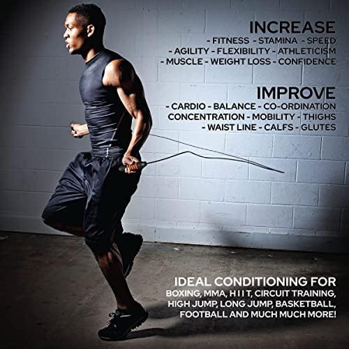 Adult Skipping Rope for Fitness - Adjustable Jump Rope for Exercise with Non Slip Memory Foam Rope Handles - Tangle Free Boxing Skipping Rope - Home Exercise Fitness Equipment for Women and Men