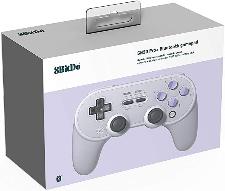 8Bitdo Sn30 Pro+ Bluetooth Controller Wireless Gamepad for Switch, PC, macOS, Android, Steam and Raspberry Pi (SN Edition)