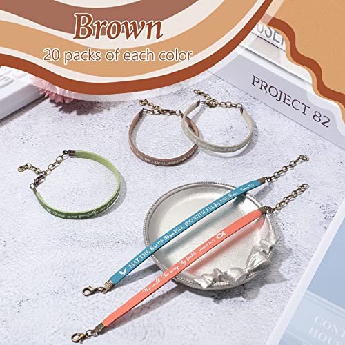 Jeyiour 20 Pcs Christian Bracelets for Women Men Inspirational Leather Bible Verse Quote Bracelet for VBS Sunday School Church Favor4