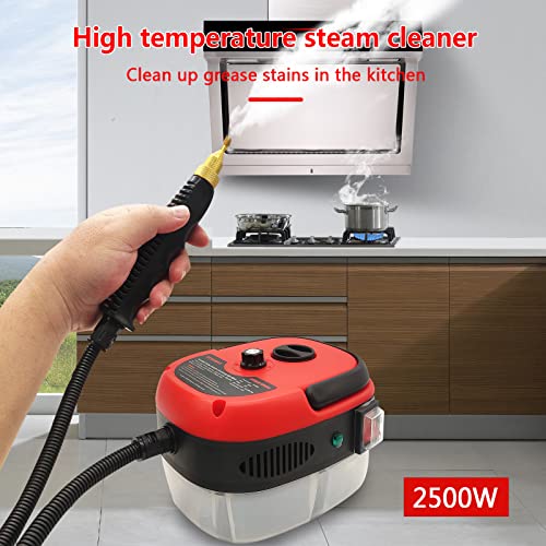 Mywubao Steam Cleaner 2500W Heating Element Multi Purpose Household Work For 1H Multi-Function Independent Spray Gun Steam Mop For Kitchen, Bathroom,Floors, Windows And More Red #TOP1