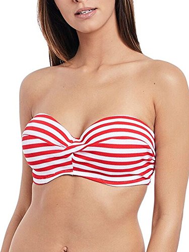 Haut de maillot bandeau avec armature Freya Swim bleu marine Drift Away grand bonnet