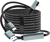 【Compatibilidad Perfecta】Nuestro cable de enlace está especialmente diseñado para Meta Quest 2/3/Pro/Pico 4. Conecta su dispositivo VR a su PC de juegos, lo que le permite jugar a todos los juegos de Steam VR para una experiencia VR agradable. El met...