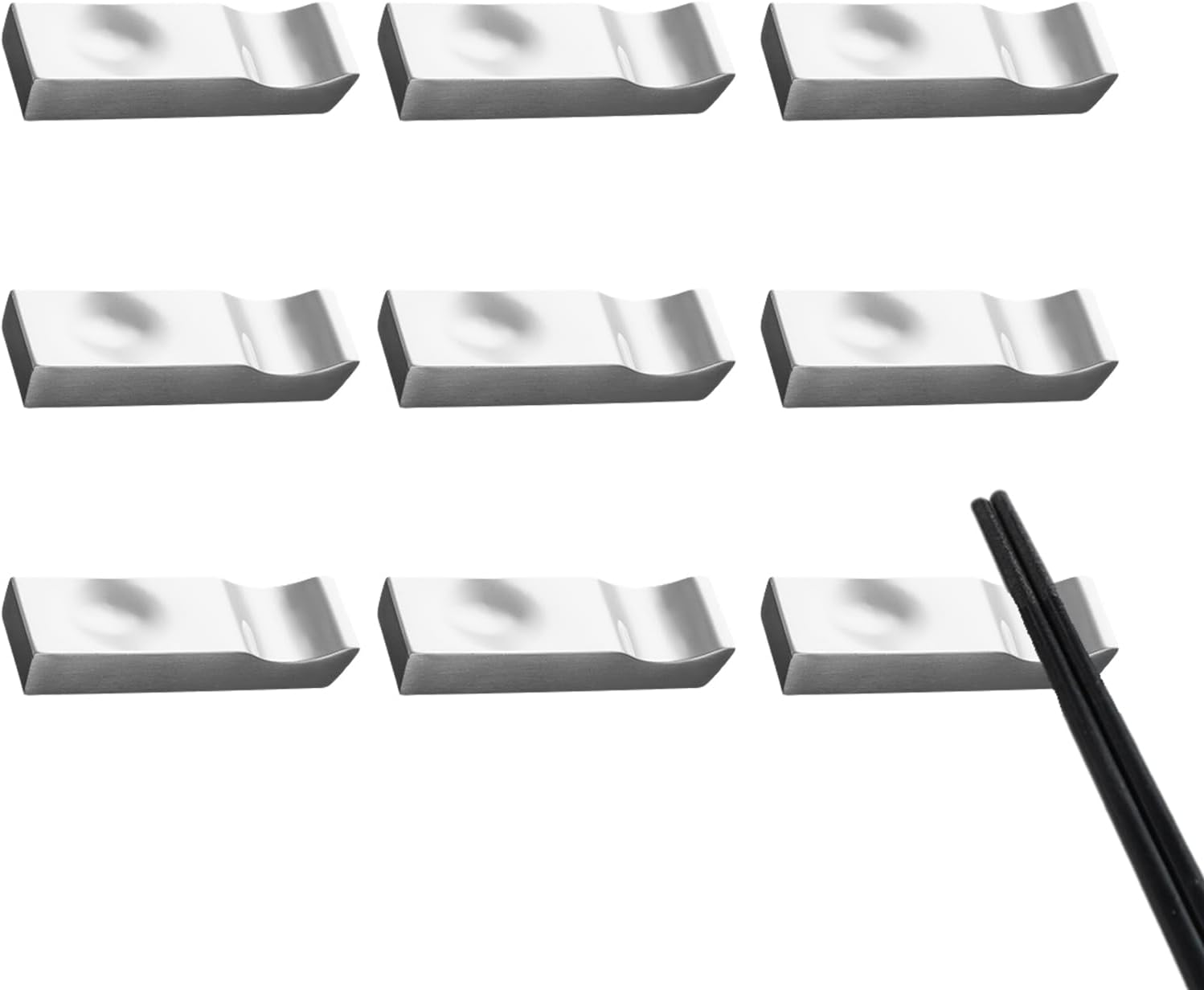 Chopstick Rest Chopsticks Holders 5/9 Pcs Stand Stainless Steel Knife for Home Kitchen Restaurant Party Use