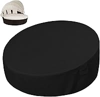 Vista 1 de Easy-Going Funda para día de patio resistente de 600D para exteriores, redonda de 75 pulgadas, con resistencia a rayos UV, funda para sofá de patio