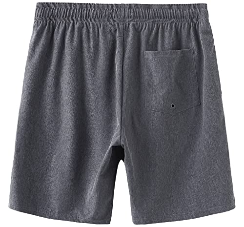 Hodo Mens Swim Trunks 9" Quick Dry Swim Shorts Bathing Suit (Large, Hemp Grey) #TOP4