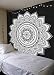 WERT Tapiz de Mandala Indio para Colgar en la Pared, Manta de Alfombra para la Playa, Tienda de campaña, colchón de Viaje, Tapiz para Dormir Bohemio A14 95x73cm