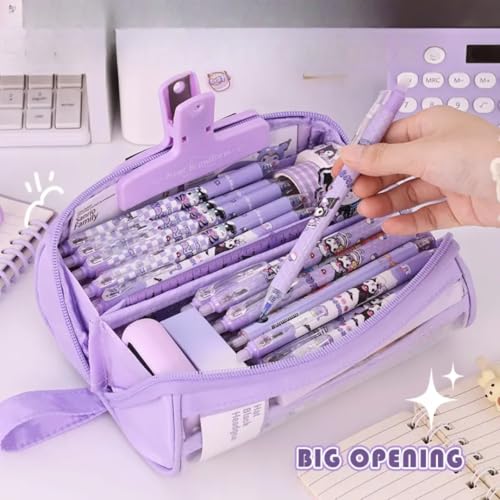 Image of Storio Pencil Box Pouch for School Kids Girls & Boys Aesthetic | Cute Stationary Compass Box Case Organiser | Multicolor, Color as per Availability