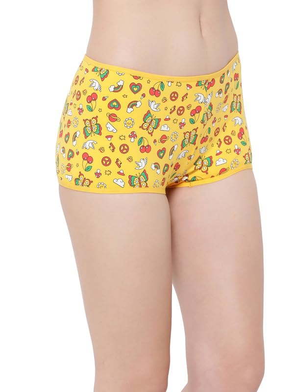 Image of Clovia Women's Cotton Medium Waist Outer Elastic Boyshorts Panty
