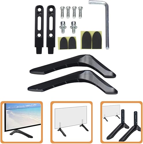 Miniatura 7 de FOMIYES Soporte de TV para TV, soporte de TV universal, soporte de mesa para televisores LED LCD de 32 a 65 pulgadas, soporte de base de TV sin