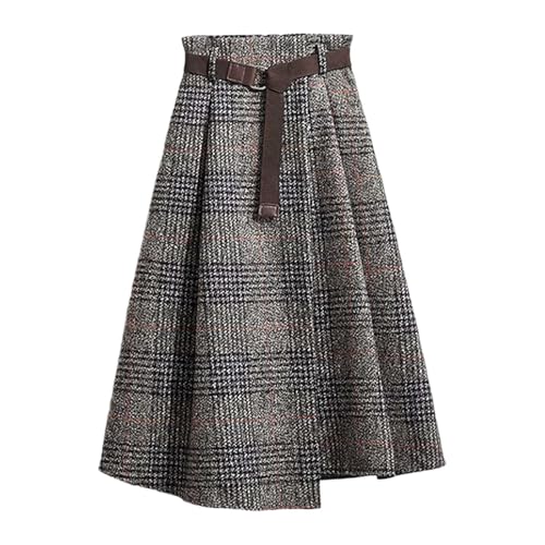 Jupe tartan longueur moyenne style décontracté pour le quotidien