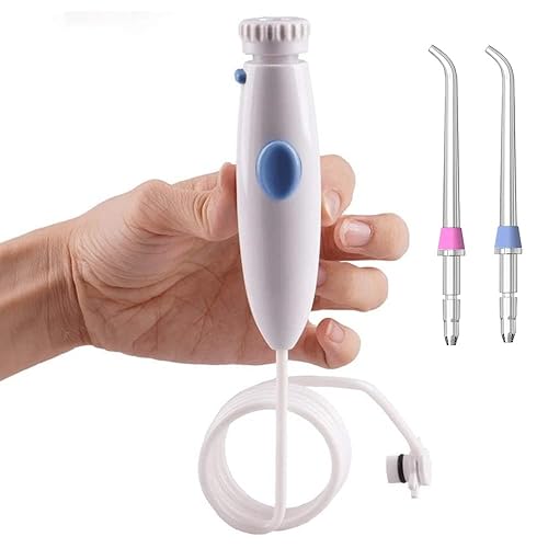 Miniatura 1 de Accesorios de higiene oral manguera de agua estándar mango de plástico con 2 piezas de repuesto de hilo dental de agua