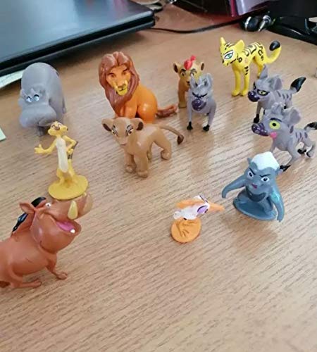 Image of New 12 Pcs The Lion Simba King Of The Jungle Toys Figures Model Collectibles Cartoon Movie Cake Toppers Car Dash Board Birthday Party Gift Present