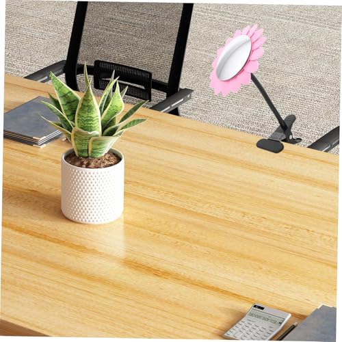 Espejo de maquillaje PRETYZOOM clip de escritorio rosa miniatura 5