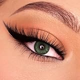 UYAAI kontaktlinsen farbig 2 stück grün kontaktlinsen ohne stärke 14.2mm Jahreslinsen 42% Wassergehalt stark deckend, natürlicher Look