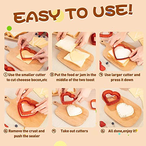 Uncrustables Sandwich Cutter And Sealer Remove Bread Crust Make Diy Sandwiches For Kids (Two Triangles) #TOP6