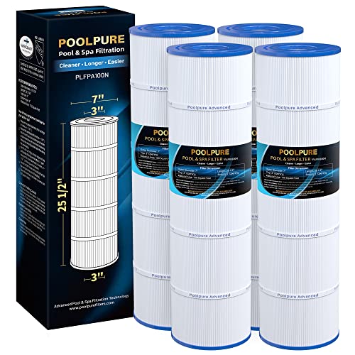 Poolpure Plfpa100N Pool Filter Replaces Pa100N, Pa100N-4, Unicel C-7487, Filbur Fc-1270, Hayward Cx870Re, Cx870-Xre, Hayward C4000, C4020, C4000S, 4Pack #TOP7