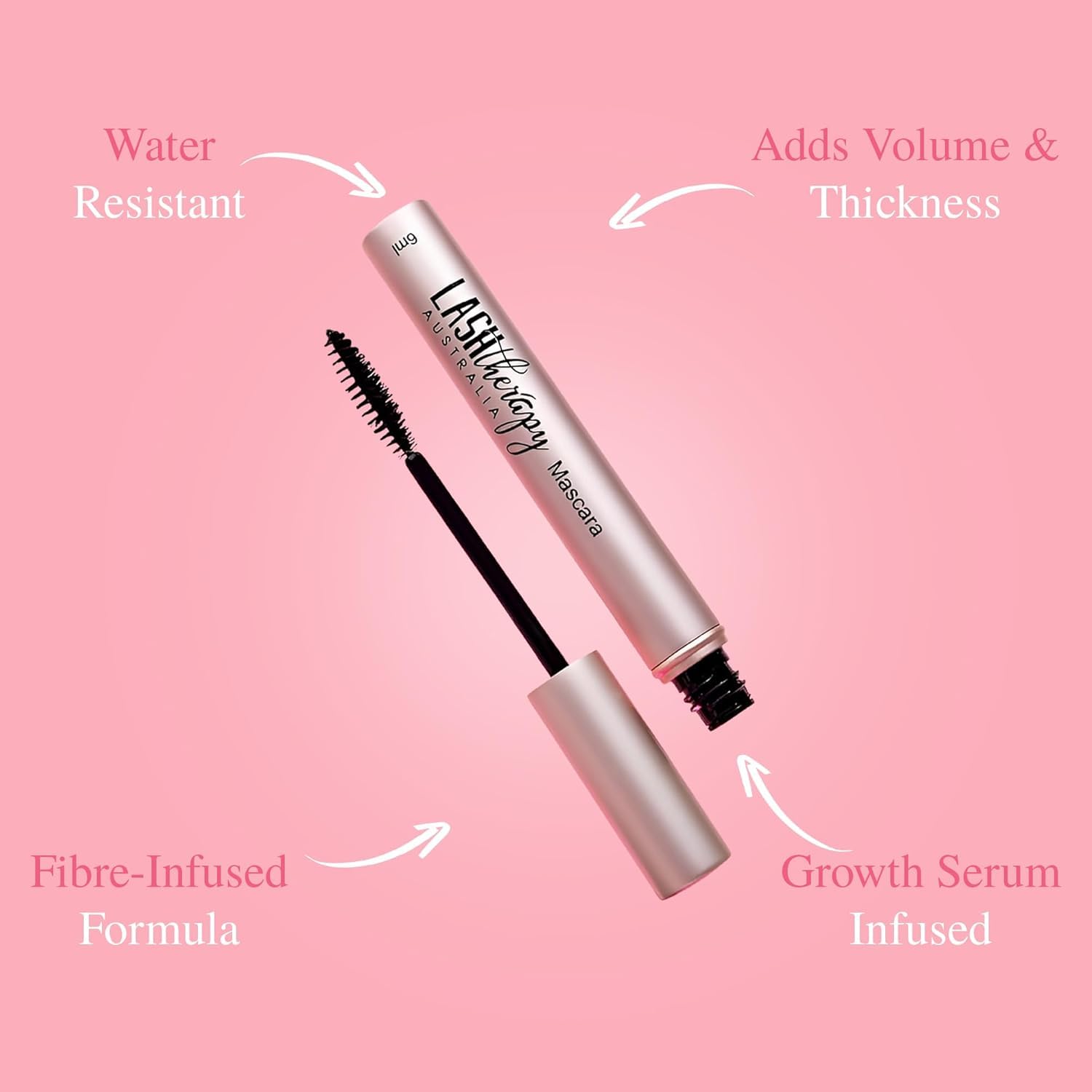 Lash Therapy Australia Growth Serum Infused Fibre Mascara Black 6ml