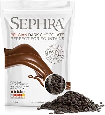 Sephra Dark Belgian Couverture Chocolate Callets 2.5kg   Fountain Ready
