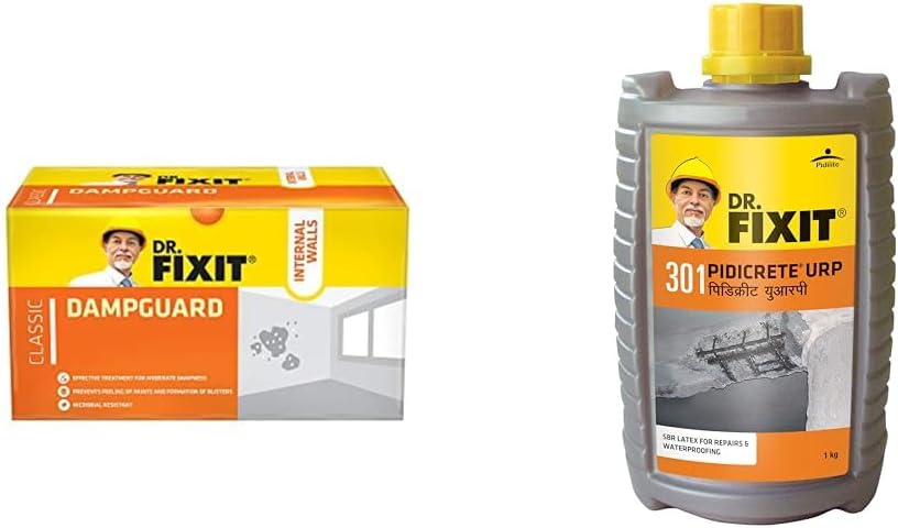 DR. FIXIT Dampguard Classic Damp-Proof, 1Kg, Coating For Internal Walls, Ceilings, RCC Water Tanks
