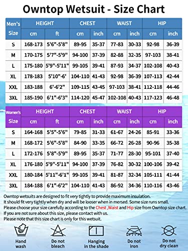 Owntop Mens Wetsuit 5Mm Neoprene Diving Suit - Full Wet Suit Front Zip Long Sleeve Upf50+ Keep Warm Thicken Swimwear For Water Sports, Gray 3Xl #TOP5