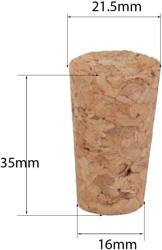 10pcs Tapered Wooden Cork Bung Stopper Tops for Bottle Jar Craft 21 x 14 x 22mm