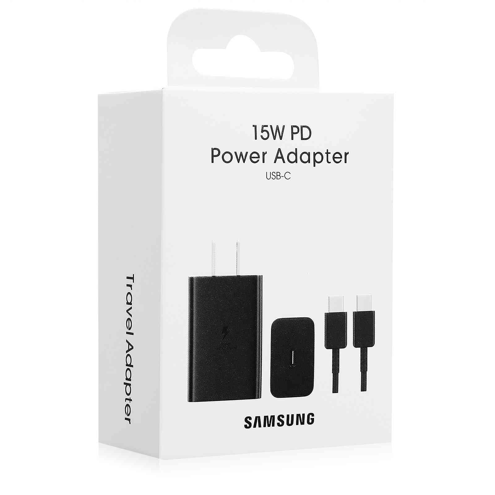 15W QC Fast Charging USB Charger Power Adapter Wall Plug with 4ft USB C to USB Type C Cord for Samsung GalaxyTab A9/Tab A9+/ Tab Active Pro/Tab Active3/Tab S6