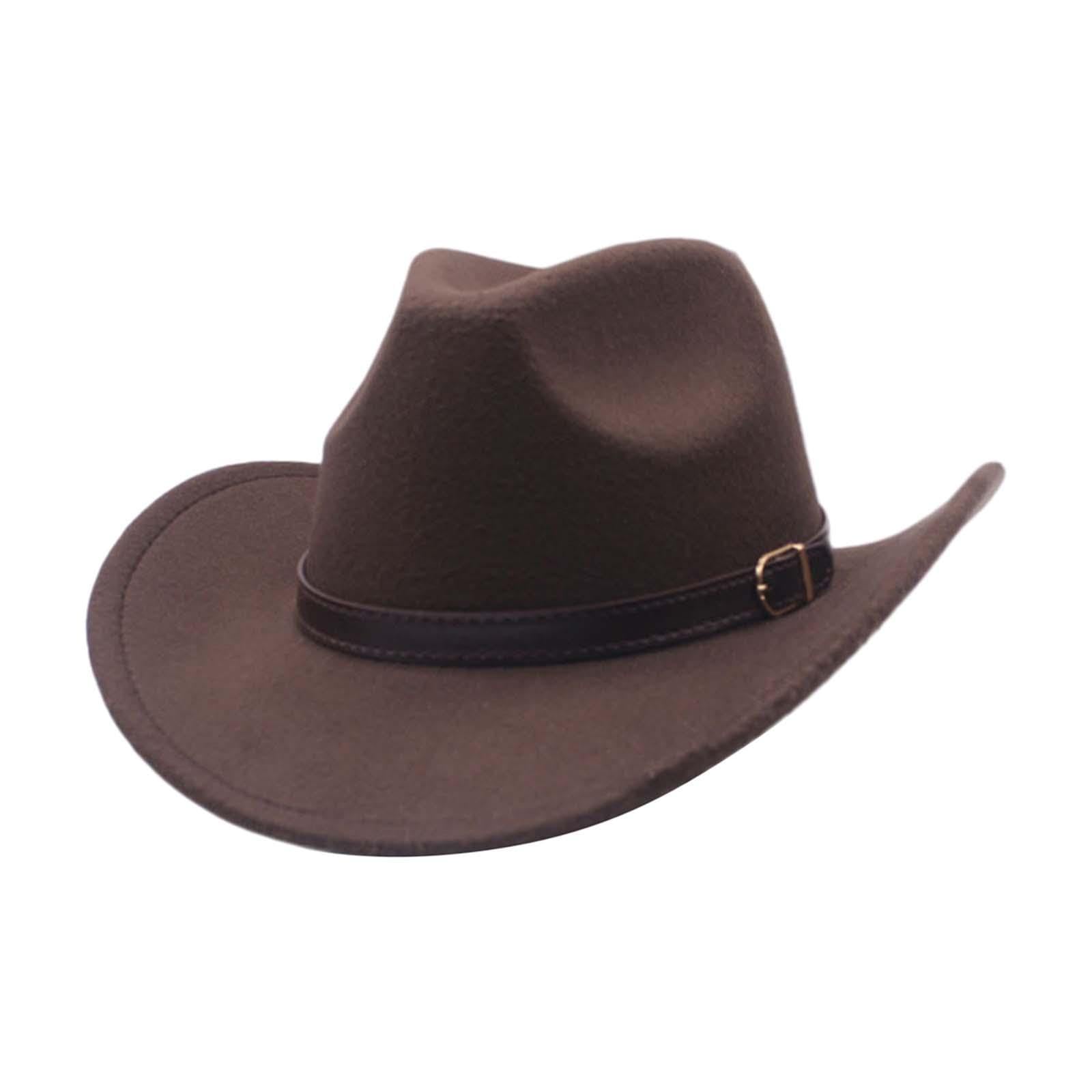 Western Cowboy Hat Versatile for Women Men Casual Classic Panama Hat Coffee-image-10