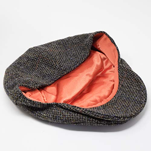 Borges & Scott Nevis Flat Cap - 100% Handwoven Wool – Harris Tweed – Water Resistant - Partridge Brown - 56Cm #TOP5