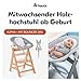hauck Alpha+ Hochstuhl Set inkl. Alpha Bouncer 2in1 Babysitz & Babywippe - Mitwachsender Holzhochstuhl aus Buche ab Geburt bis 90 kg, Höhenverstellbar, TÜV Geprüft