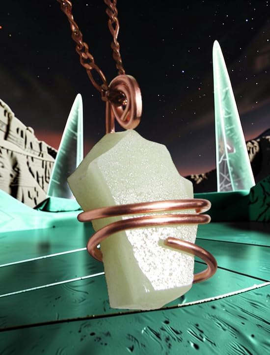 Kryptonite Glow in the Dark Glowing Rocks Pendant/Jewelry Strontium Aluminate/Cosplay/Absorb Radiation #81