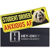 Reflective Car Magnets New Driver 3-Pack Car Magnets | 10x3.5 Inch Reflective Warning Stickers | Removable Magnetic Signs Novice Driver Bumper Magnet Auto Mechanic Gifts Reflective Car Magnets New Driver 3-Pack Car Magnets | 10x3.5 Inch Reflective Warning Stickers | Removable Magnetic Signs Novice Driver Bumper Magnet Auto Mechanic Gifts