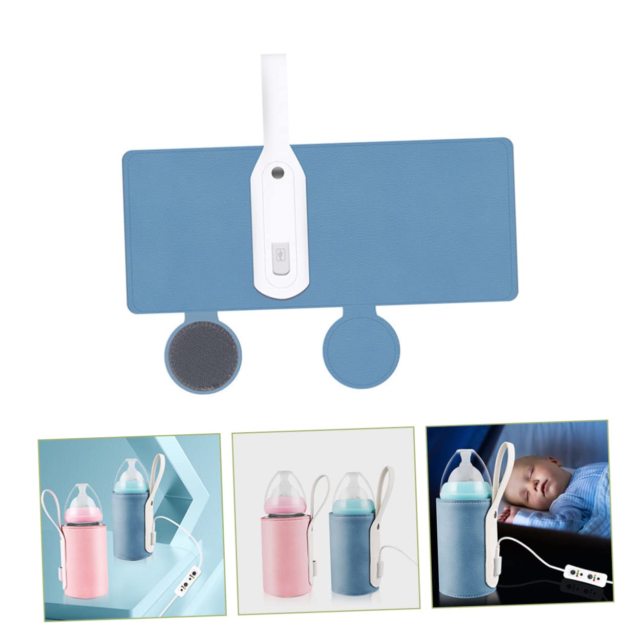 VANZACK Portable USB Bottle Warmer Travel Friendly Milk Heat Keeper for Go Feeding Temperature Control Compatible with Bottles Design