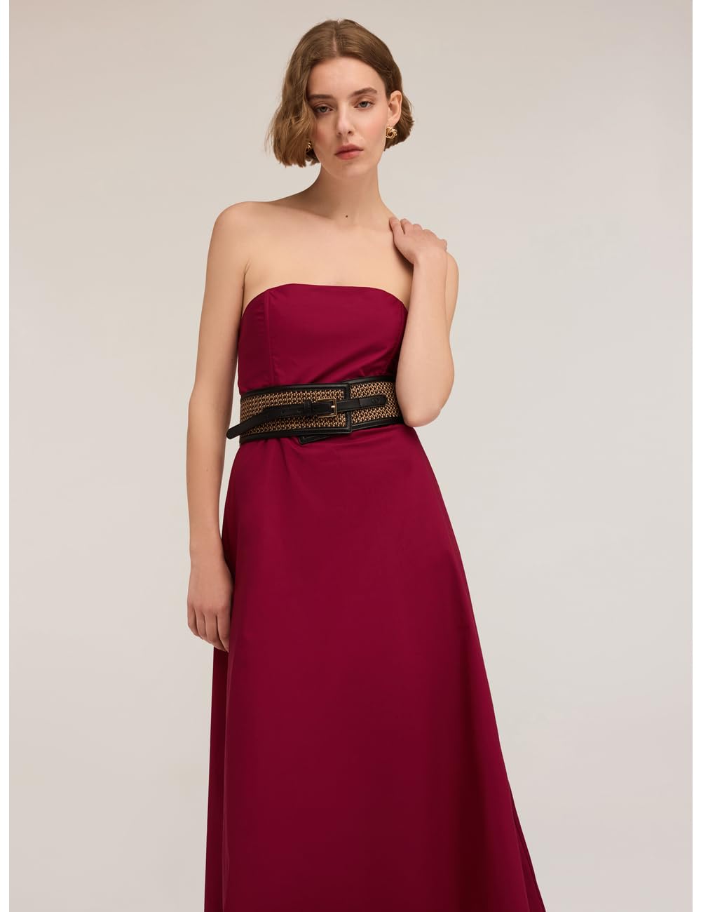 Motivi: Vestito Bustier in Popeline Stagione Primavera Estate 2025.