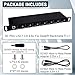 GeeekPi DC PDU Lite 7-CH 0.5U Rack-Mount Power Distribution Unit for DeskPi Rackmate T1/T0/T2/T0 Plus/T1 Plus/TL1/10 Inch Server Cabinet, 7 Outlets, w/3PCS 25cm DC5521 Cables