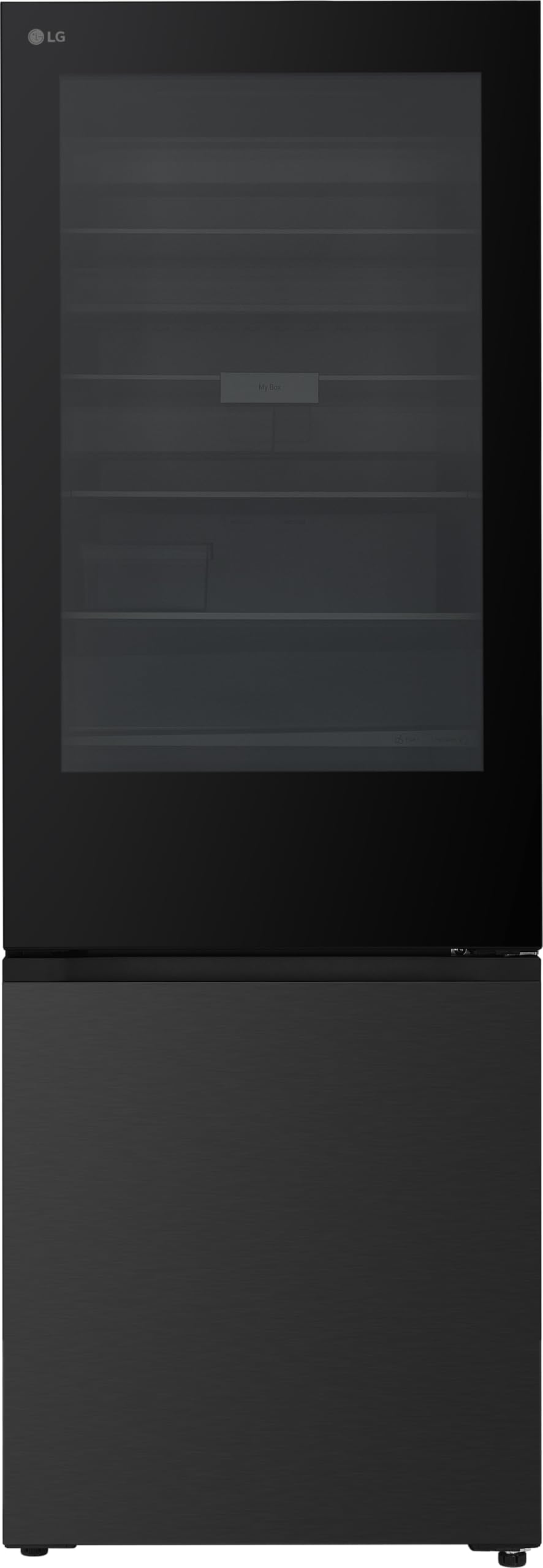 LG GBGW92GCEV Fit&Max Kühl-/Gefrierkombination (465 L, Energieklasse C) vollintegrierbar oder freistehend mit InstaView, FRESHConverter+, Total No Frost, MyBox, Schwarz