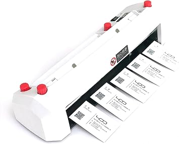 Small paper cutter Electric Business Card Cutting Machine Business Card Cutting Machine Automatic Binding Machine 300g Business/Invitation/Membership Card Office Paper Cutting Machine Multi-function o