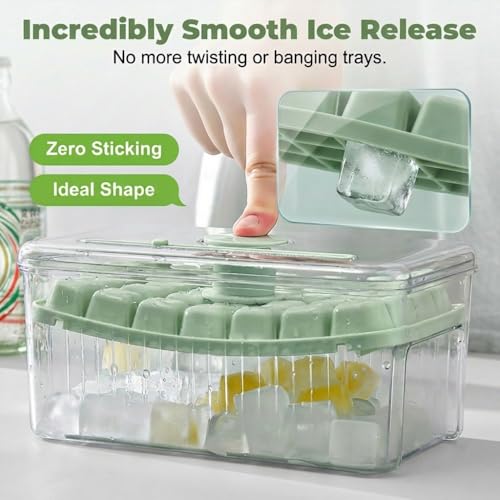 Bandeja para cubitos de hielo con tapa y depósito, 28 rejillas miniatura 4