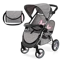 Bayer Design 39416AA Tweeling Poppenwagen Twin Xeo, Dubbele Poppenwagen Verstelbare Duwstang Tas 2706499469