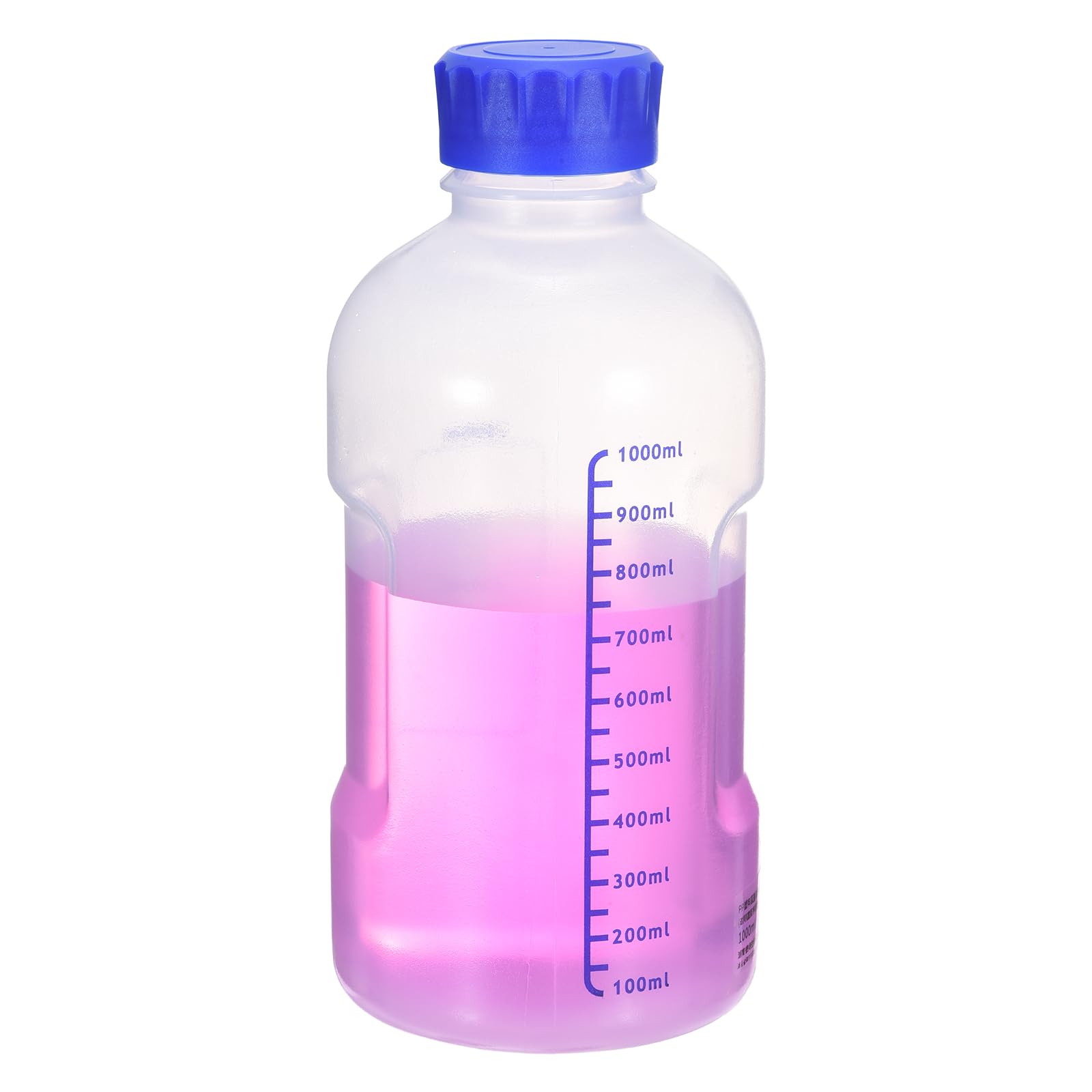Bouteille réactif en plastique PP graduée PATIKIL transparente ronde avec bouchon à vis