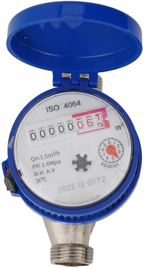Digital Meter Class B Mechanical Pointer Cold Meter 1/2"x3/4" ABS Iron Anti-Interference Filter Vertical Horizontal Install