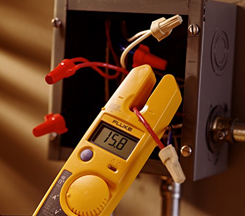 Fluke T5-600 Electrical Voltage, Continuity and Current Tester, Measures Up To 100 A Without Contact, Automatically Select AC/DC Voltage For Tests, Includes Detachable SlimReach Probe Tip