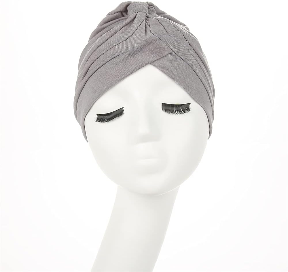 beauty YFJH Women's Cotton Turban Head Wrap Cancer Chemo Beanies Cap Headwear Cap Bonnet Hair Loss Hat - Image 2