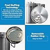 Buffalo 37 Quart Stainless Steel Pressure Cooker Extra Large Canning Pot with Rack and Lid for Commercial Use - Easy to Clean Stove Top Pressure Canner, Can Cooker - Safety Goods Certificate QCP435