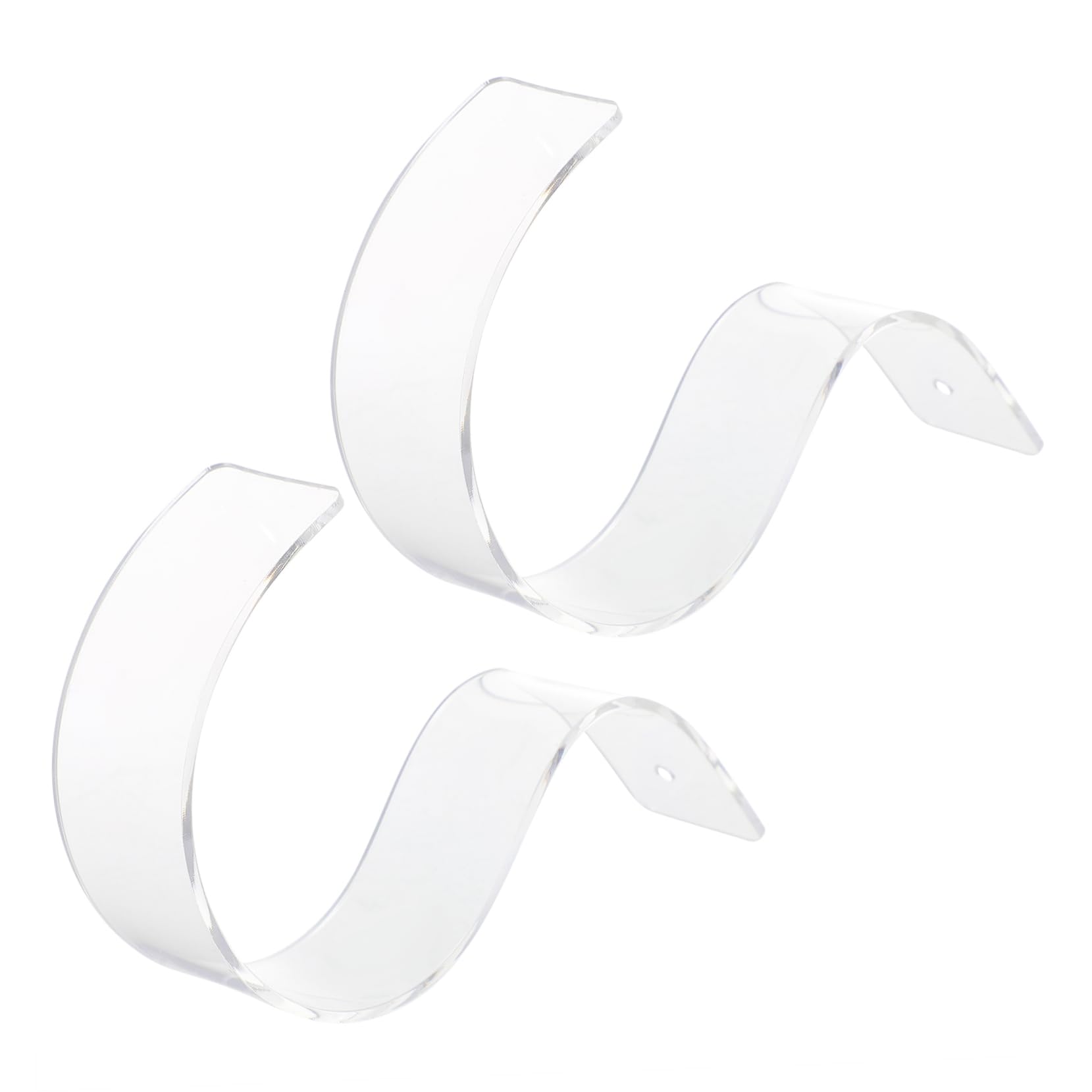 Cabilock 2pcs Acrylic Belt Holder Clear Belt Rack Organizer Clear Display Stand Belt Display Belt Rack Holder Display Shelves Stands for Display Key Product Women Belt Holder Men's Belts