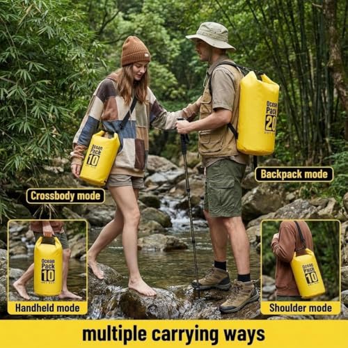 Image of Floating Waterproof Dry Bag for Kayaking Boating Paddle Boarding | 5L /10L /15L /20L /30L Lightweight Small Waterproof Backpack Keeps Gear Dry And Afloat For Hiking Camping Beach With Roll Top