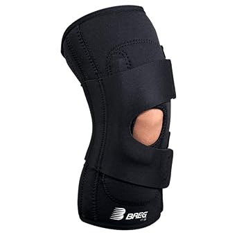 Breg Lateral Stabilizer Hinged Neoprene Soft Knee Brace Right Knee, Large